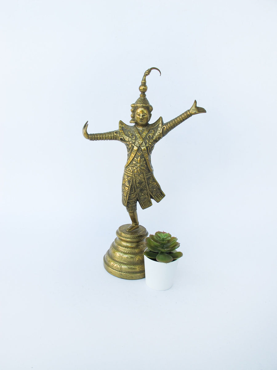 Brass Thai Dancer Statue Figure