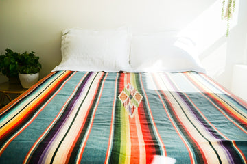 South Western Woven Serape Mexican Blanket Throw Duvet Comforter