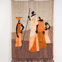 African Woven Figures Tapestry - Made by Setsoto