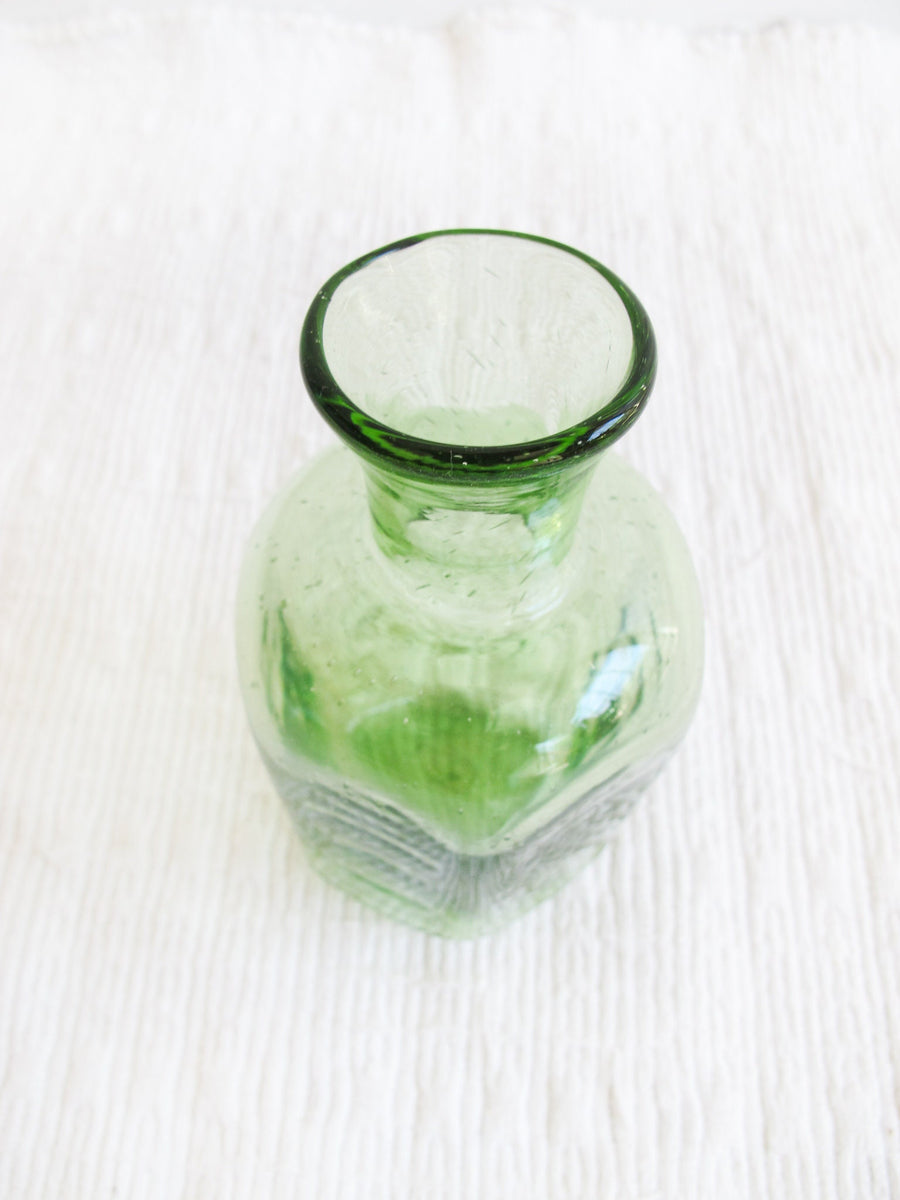 Green Glass Vase Bedside Water Carafe