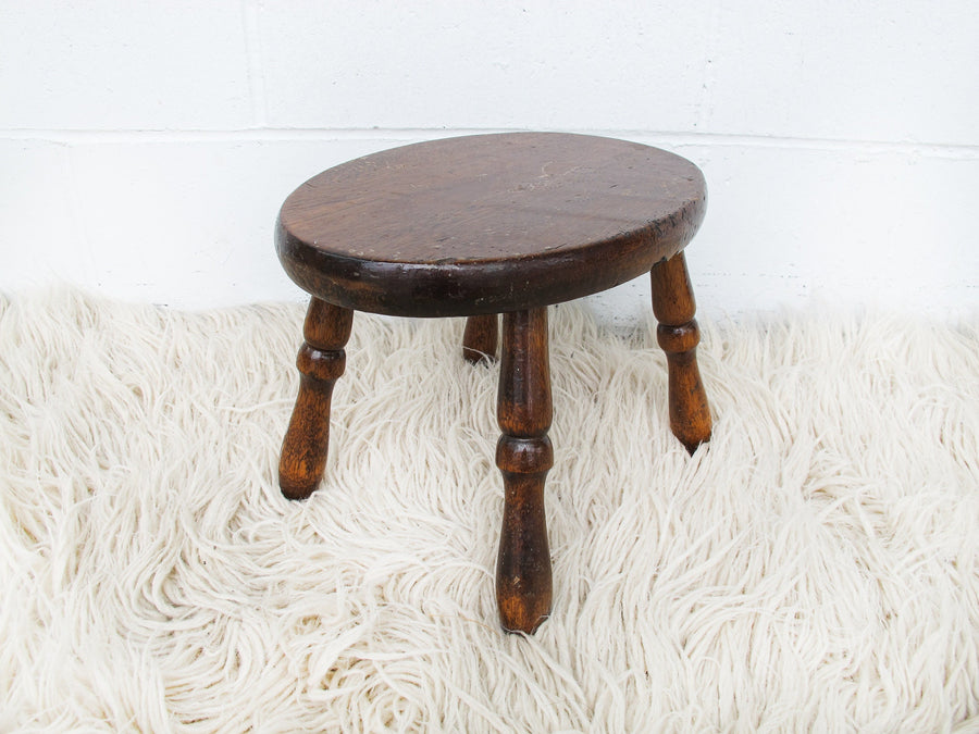 Wood Stool Plant Stand