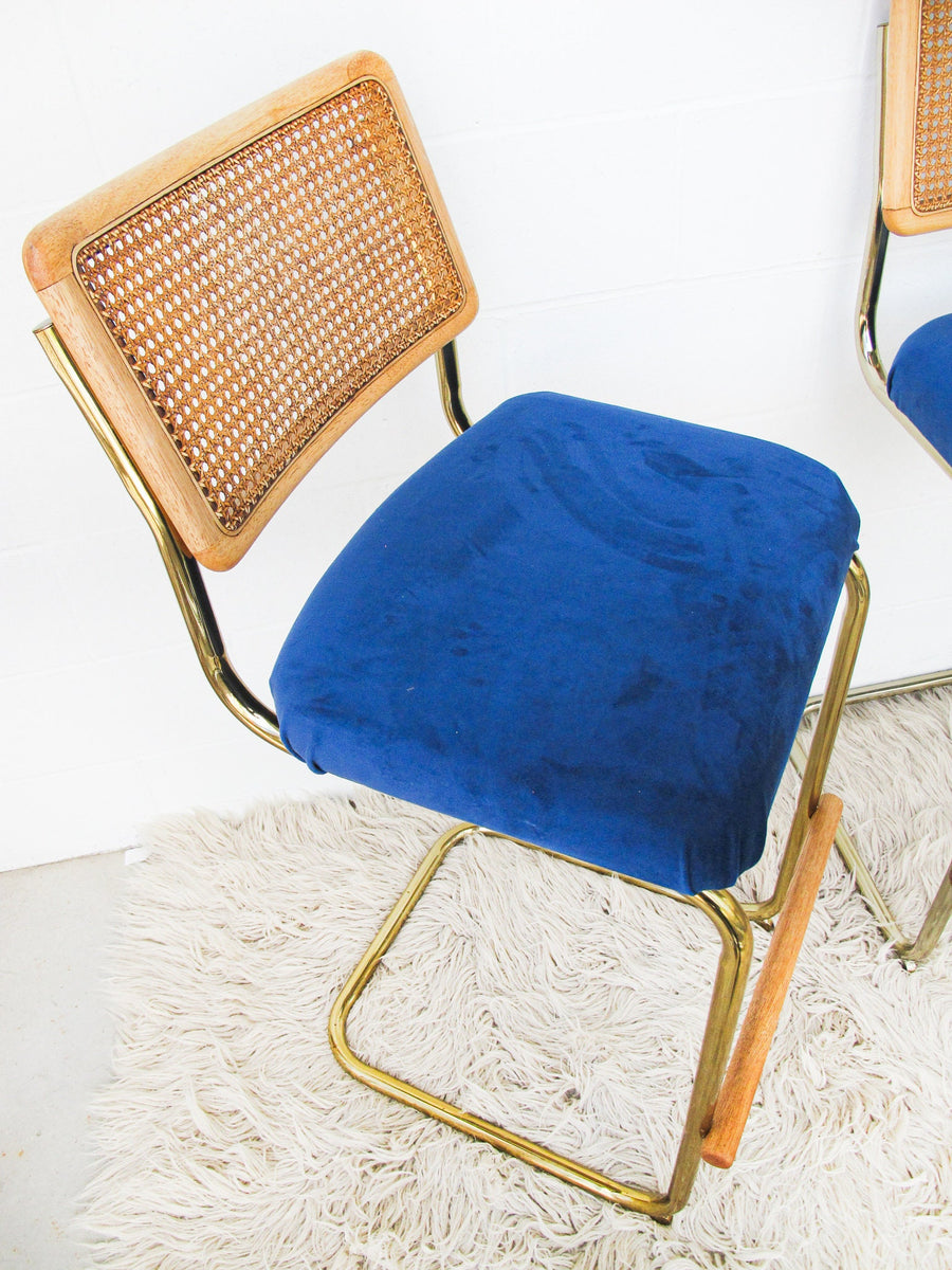 Upholstered Marcel Breuer Barstool Chair Set of Two
