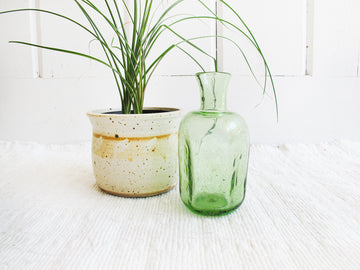 Green Glass Vase Bedside Water Carafe