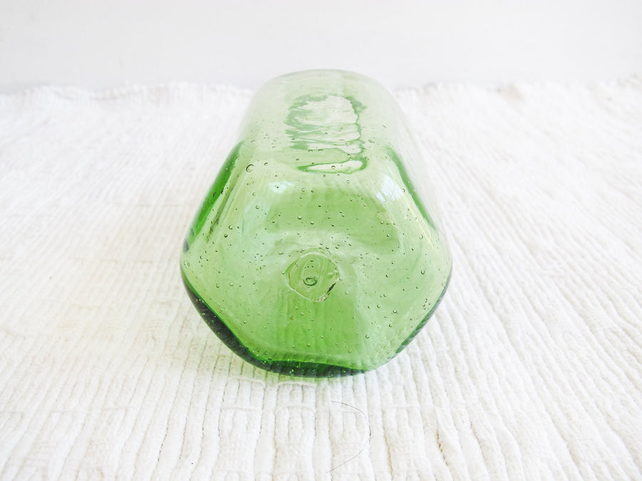 Green Glass Vase Bedside Water Carafe