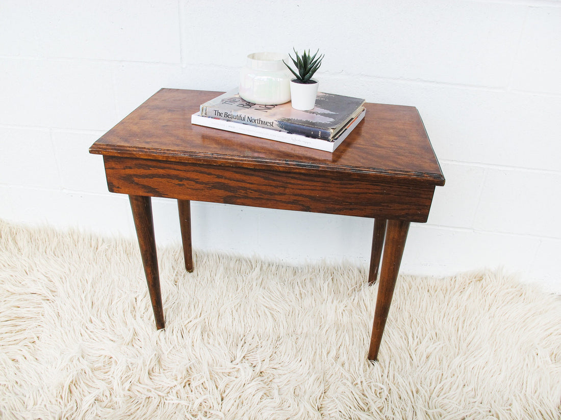 Wood Piano Storage Bench Stool Table