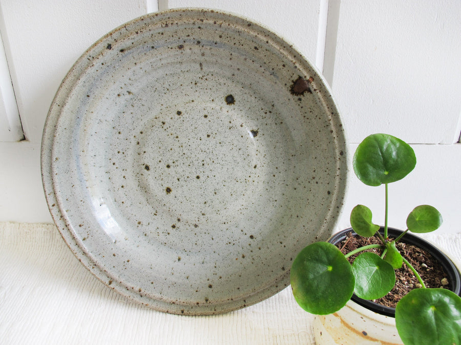 Hand Spun Speckled Ceramic Serving Tray Platter