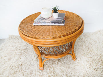 Wicker Coffee Table Two-Tier