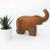 Leather Elephant Piggy Bank Coin Collector Made in Africa