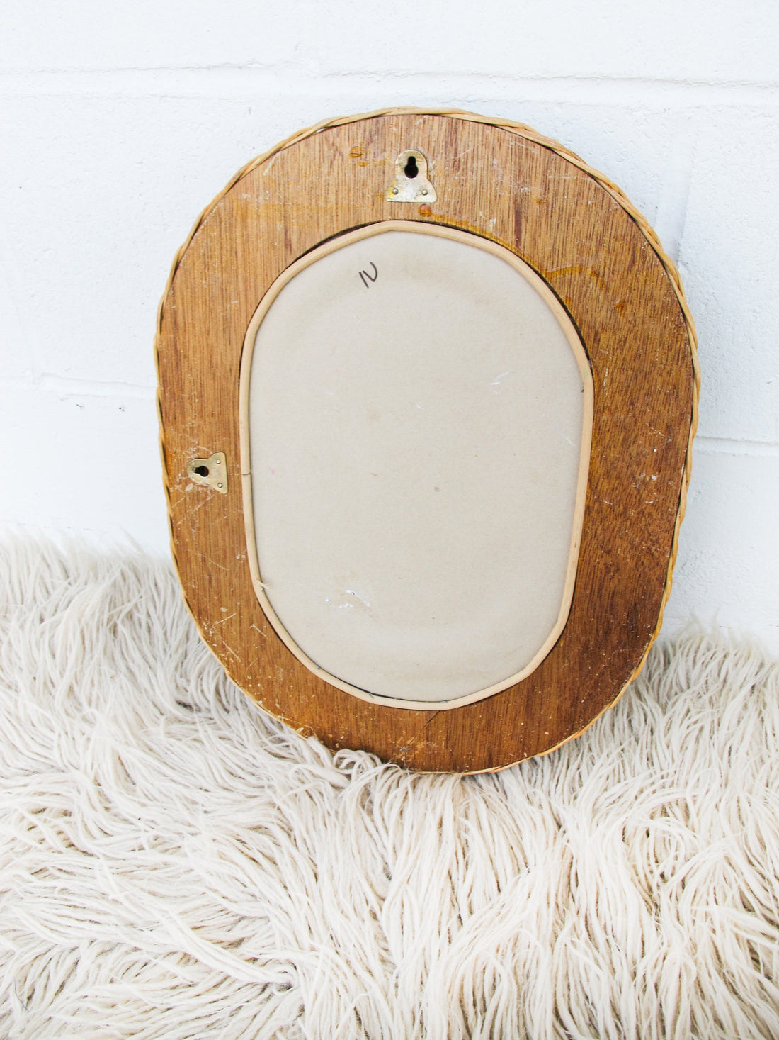 Oval Woven Wicker Wall Mirror