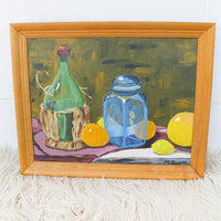Colorful Still Life Painting Framed and Signed MT
