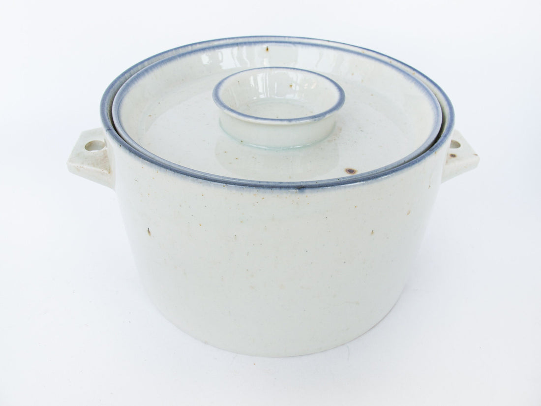 Dansk Blue Mist Niels Refsgaard White and Blue Ceramic Stew Pot with Lid