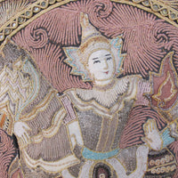 Thai Hand Embroidery Wall Art in Pastel colors