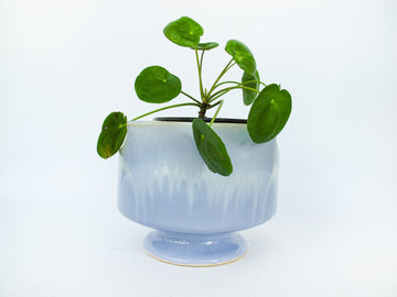 Blue Glazed Ceramic Hand Made Plant Pot Planter