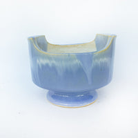 Blue Glazed Ceramic Hand Made Plant Pot Planter