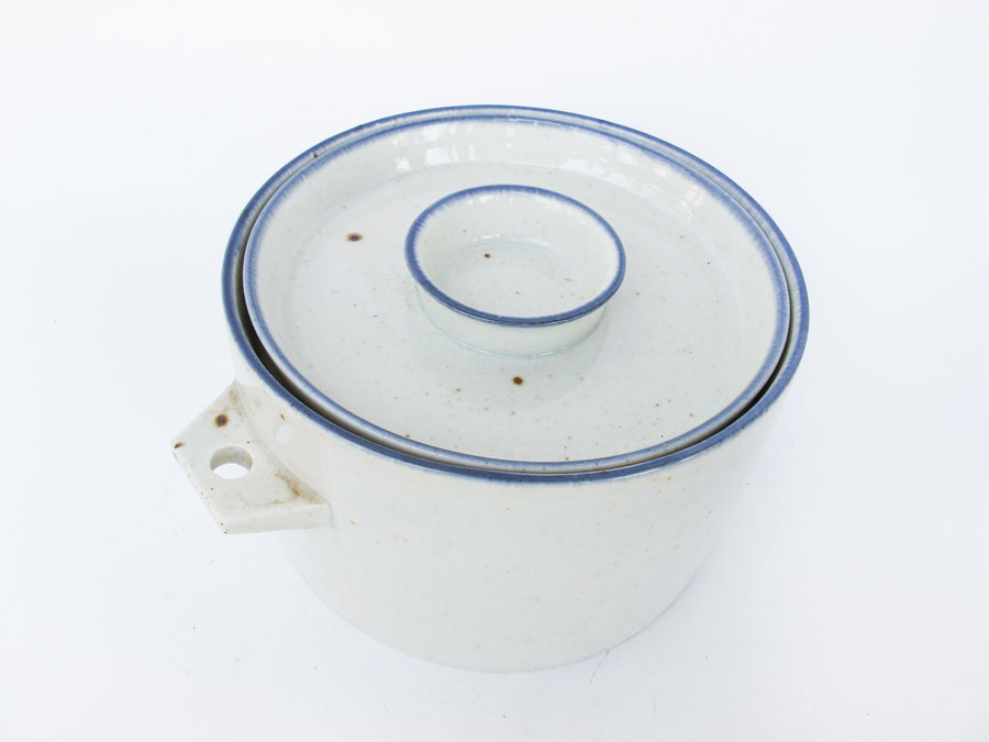 Dansk Blue Mist Niels Refsgaard White and Blue Ceramic Stew Pot with Lid