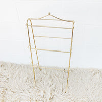 Flashed Brass Entry Towel Clothes Storage Organizer Rack