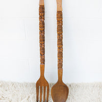 Wood Fork and Spoon Wall Art