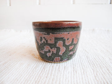 Tribal Patterned Hand Spun Pottery Pot Dish