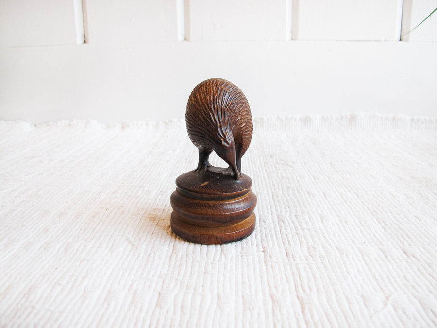 Matai Wood Kiwi Bird Statue Made in New Zealand