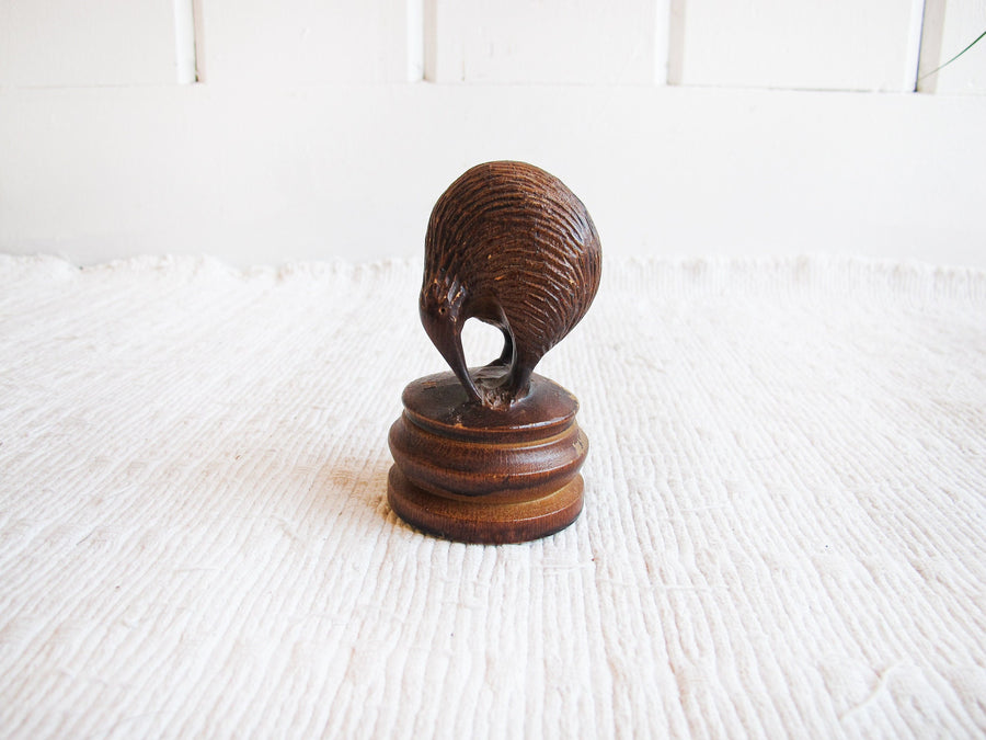 Matai Wood Kiwi Bird Statue Made in New Zealand