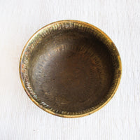 Etched Hammered Brass Plant Pot Holder / Bowl with Legs