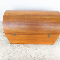Wood Dome Trunk with Brass Hardware