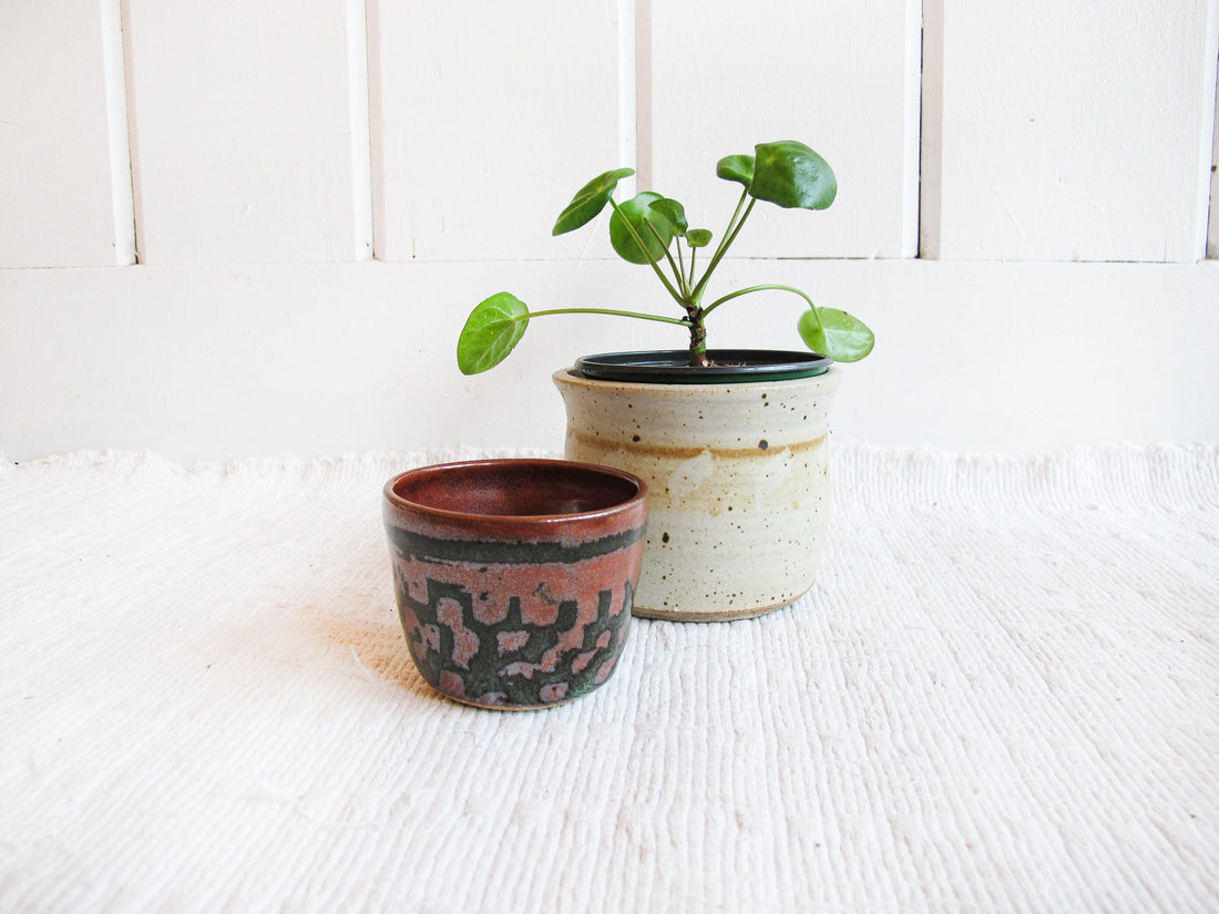 Tribal Patterned Hand Spun Pottery Pot Dish