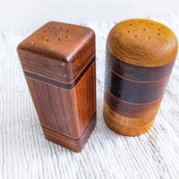 Midcentury Wood Salt and Pepper Shakers