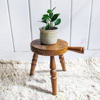 Wood Stool Plant Stand Made in Japan