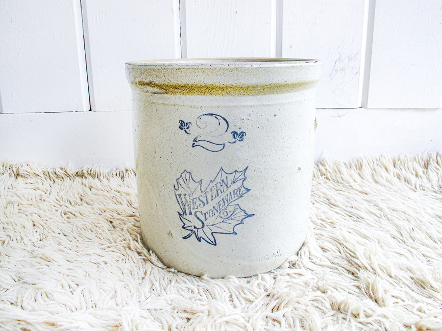 Western Stoneware Crock Monmouth ILL. 2 Gallon