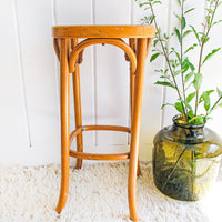 Josef Hoffman Thonet Style Bentwood and Cane Stool Plant Stand