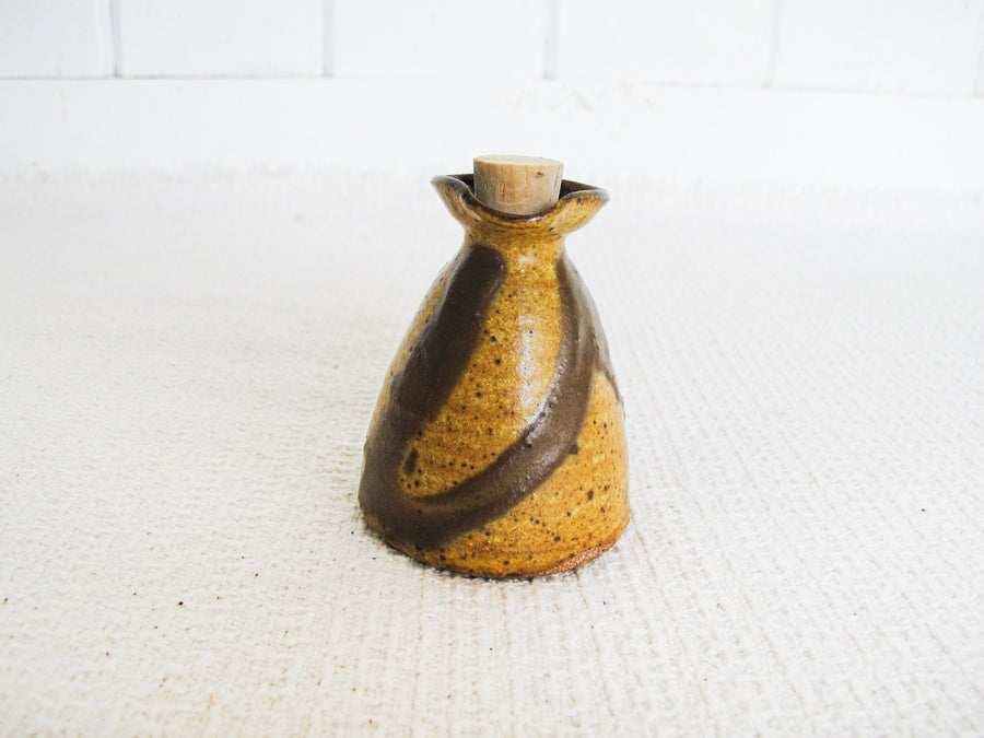 Ceramic Oil Jar with Cork Lid