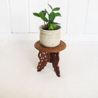 Teak Plant Stand Folding Table