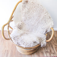 Unbleached Natural Sheep Skin Area Rug Throw from Utah