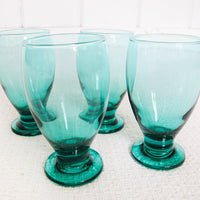 Emerald Green Water Glasses Set of Four