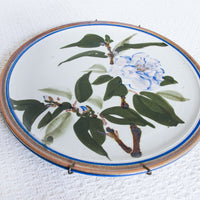 Floral Ceramic Serving Dish Tray With Wall Hanging Hardware By Lewing
