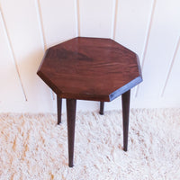 Hexagon Wood Plant Stand Side Table