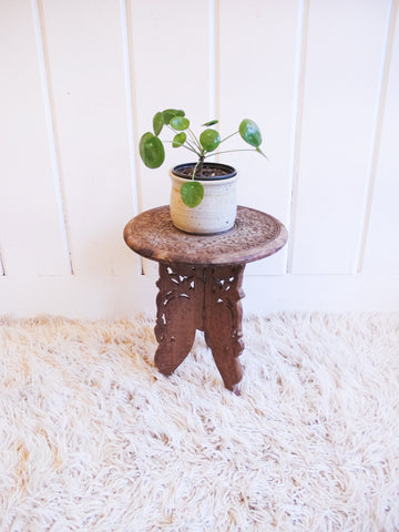 Teak Wood Table with Folding Base Made in India