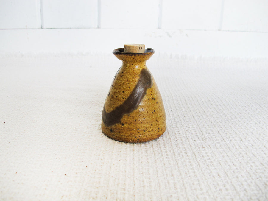 Ceramic Oil Jar with Cork Lid