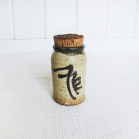 Ceramic Spice Canister Jar with Cork Lid