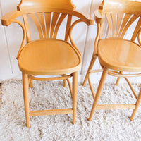 Thonet Style Counter Barstools with Bentwood Frames (Set of 2 or 3)