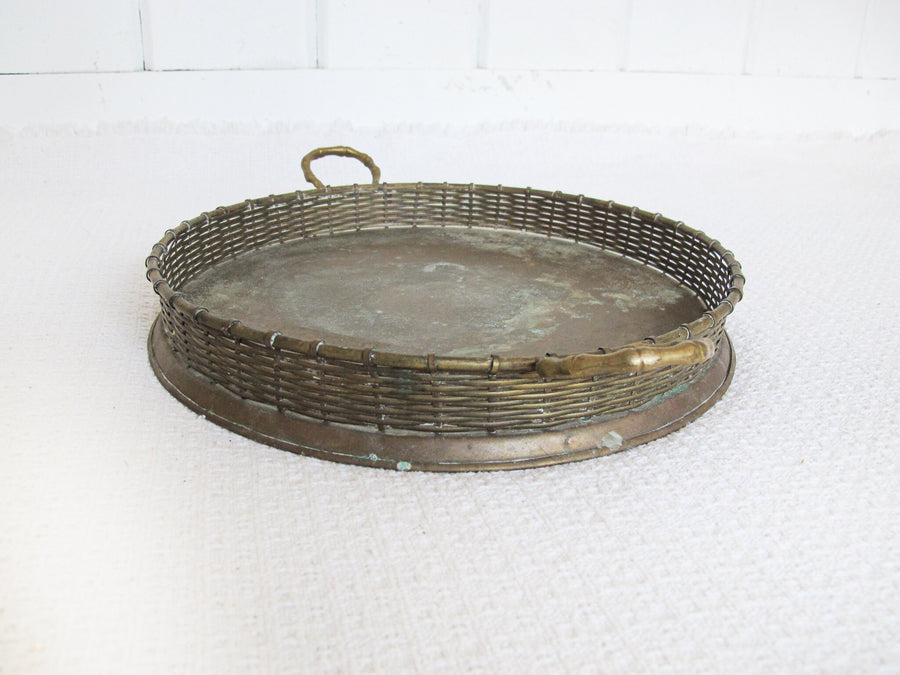 Brass Serving Tray With Handles Made in India