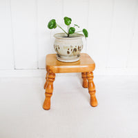 Wood Stool Plant Stand