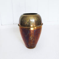 Brass Vase with Rope Detailing Made in India