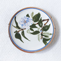 Floral Ceramic Serving Dish Tray With Wall Hanging Hardware By Lewing