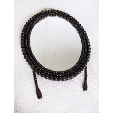 Wood Beaded Wall Mirror