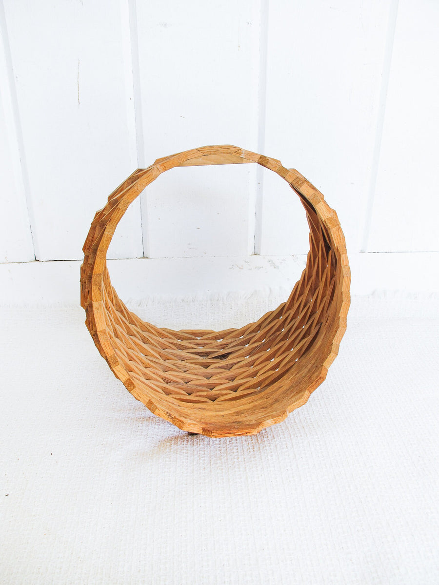 Hanging Wood Basket