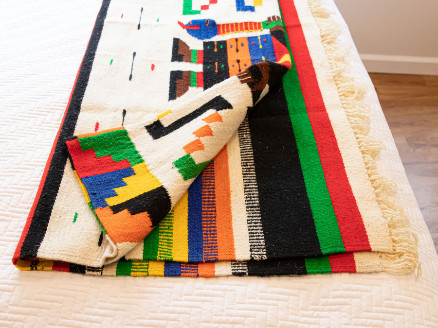 Peruvian Mayan South American Style Woven Blanket Throw Tapestry