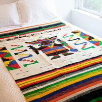 Peruvian Mayan South American Style Woven Blanket Throw Tapestry