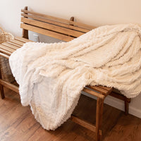 White Chenille Blanket Bedspread Throw with Rounded Corners